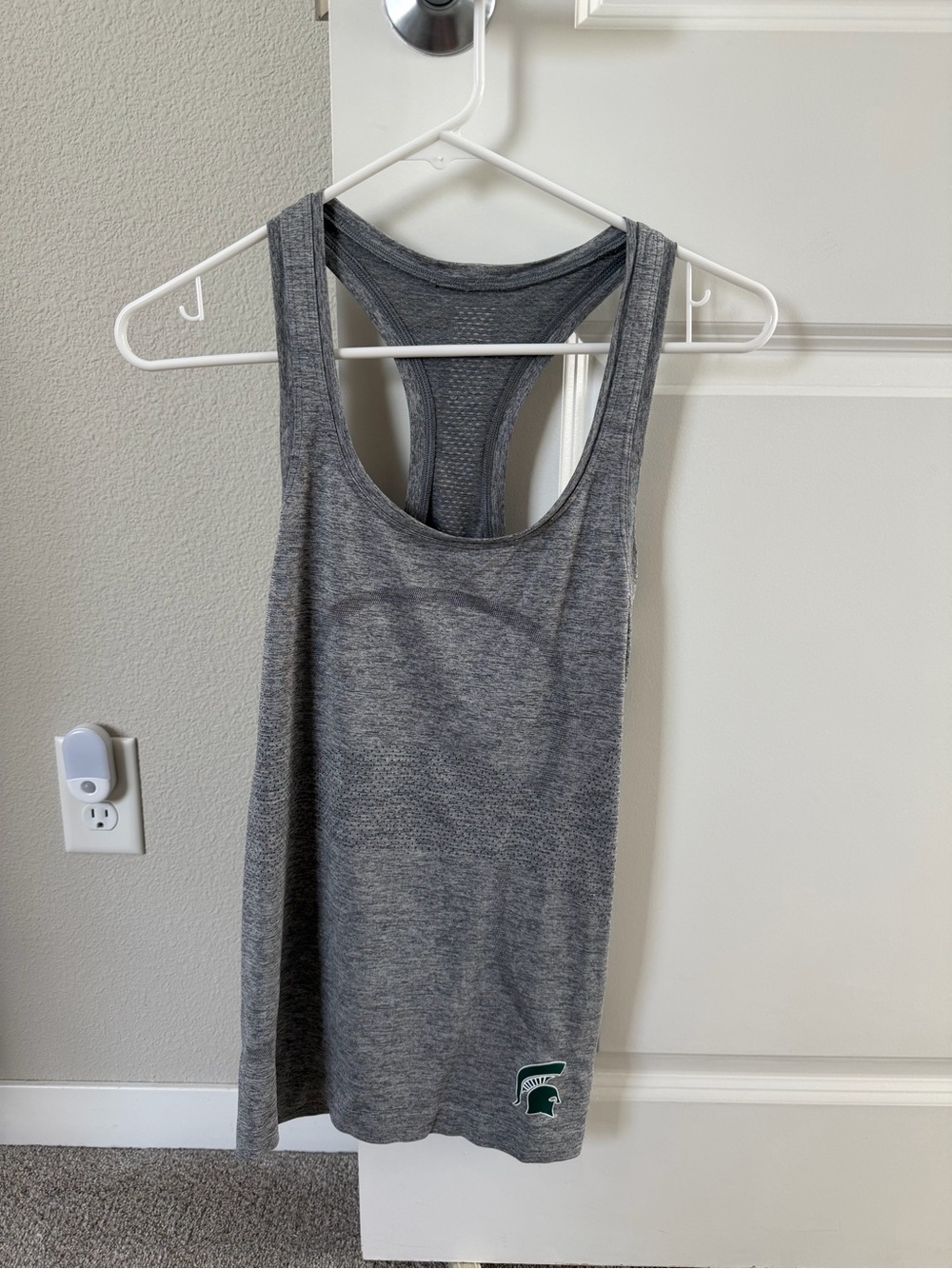 lululemon athletica Gray Racerback Tank with Spartan Logo